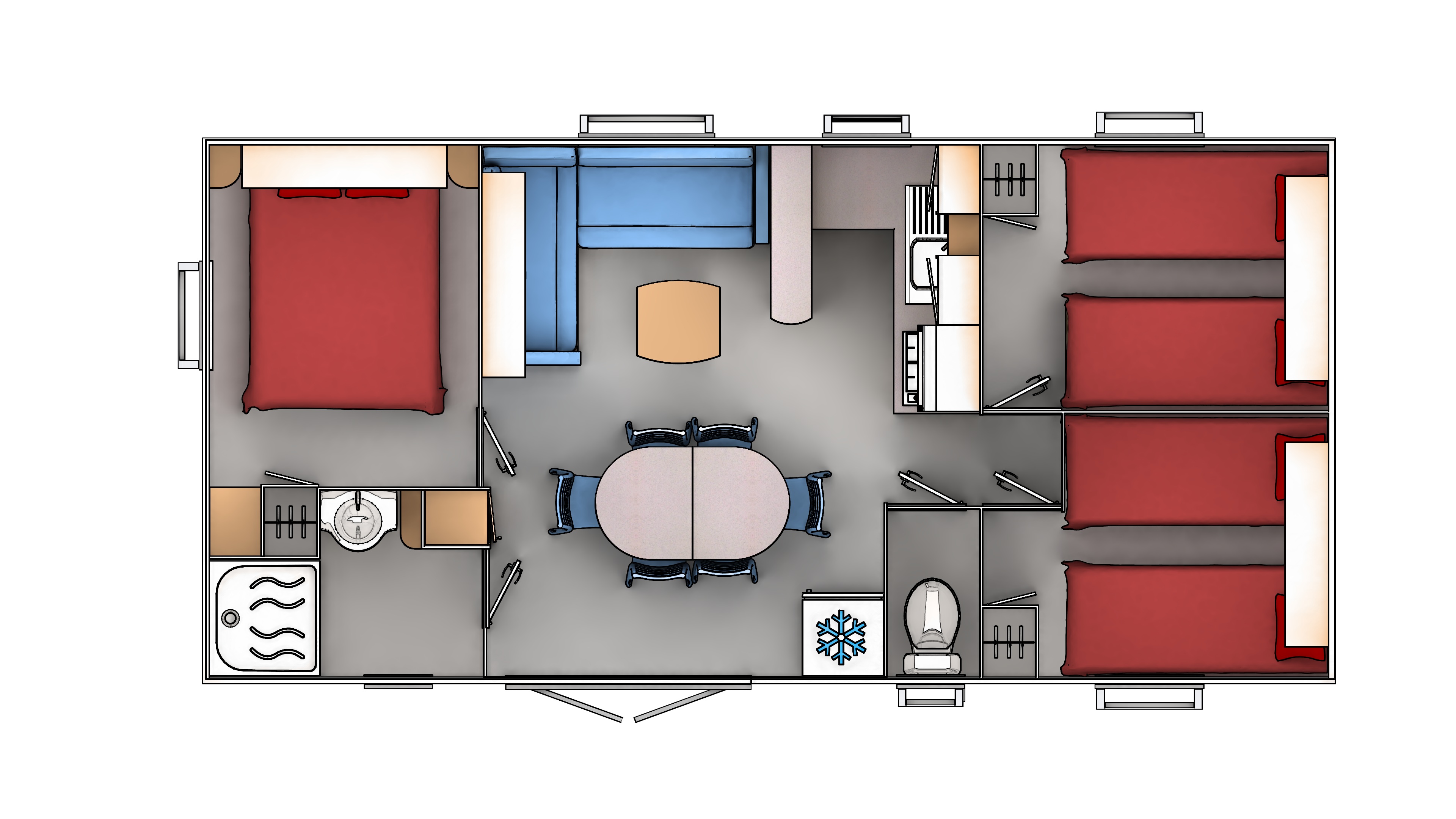 Cottage 6/8 personnes 3 chambres
